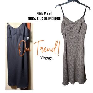 Slip Dress -- Nine West Vintage 100% Silk